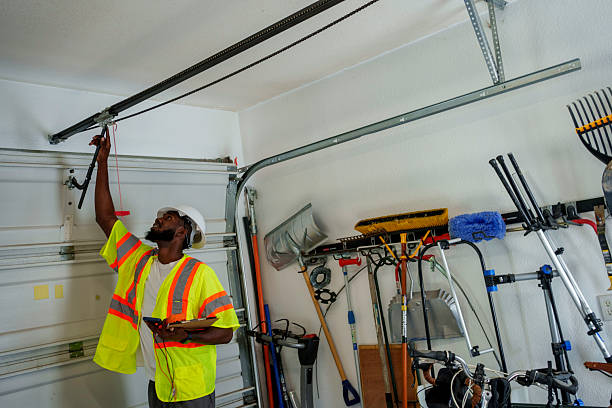 Professional Garage Door Panel Replacement technician working in Wrightsboro, NC